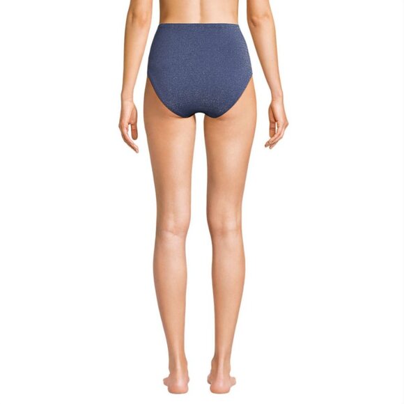 Lands' End Shine High Waisted Bikini Bottom - Size: 2 Long (Altered) - NWT - Picture 3 of 13